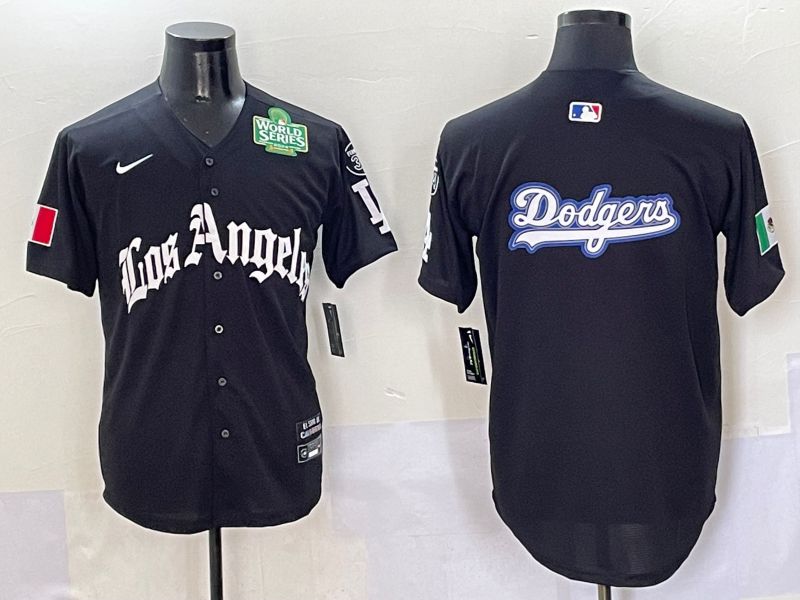 Men Los Angeles Dodgers Blank Black Five generations Joint Name 2025 Nike MLB Jersey style 16->los angeles dodgers->MLB Jersey